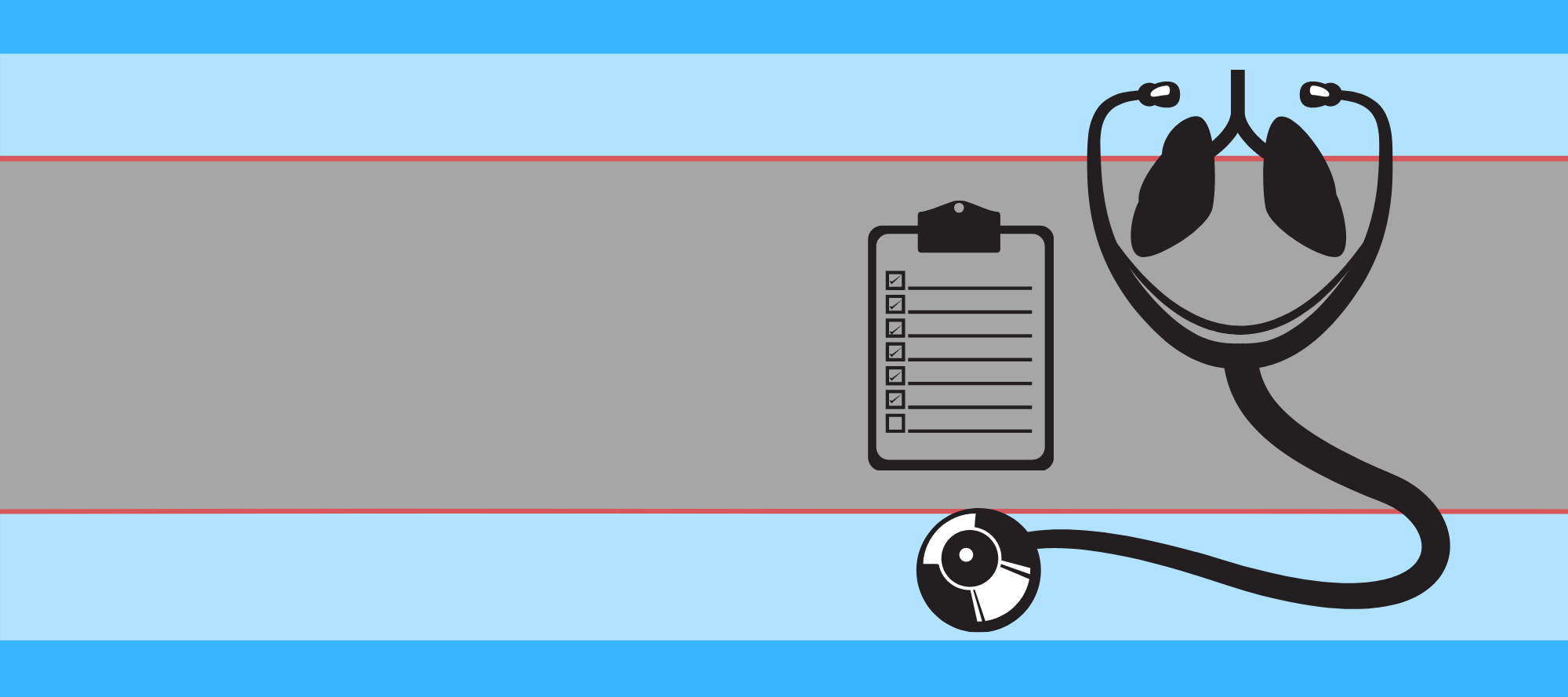 stethoscope around lungs with medical chart