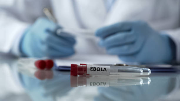 Test vial marked "Ebola"